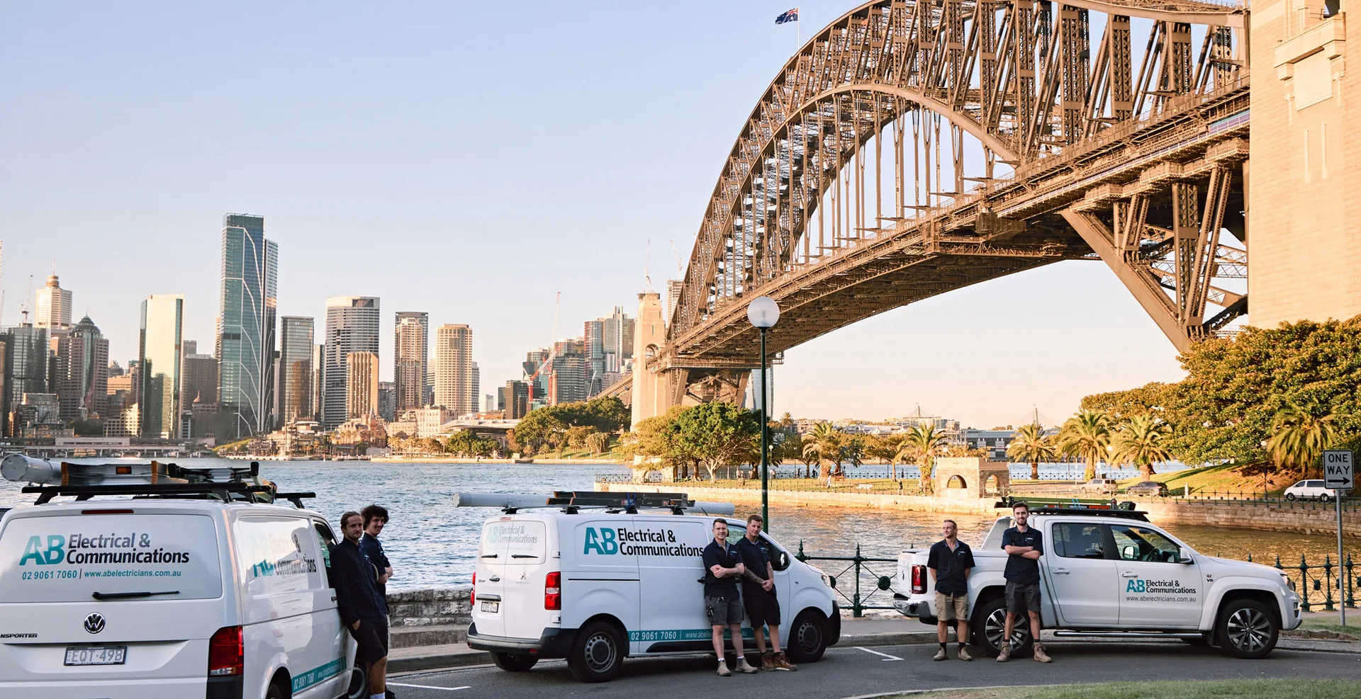 The Electricians Balgowlah team at the end of a run